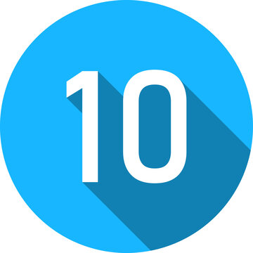 Number ten badge for final steps in instructions and process guides