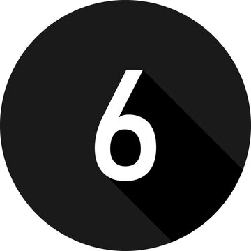 Number six badge for step-by-step processes and instructional guides