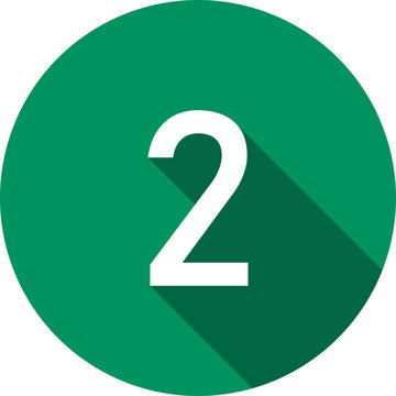 Number two badge for instructions, tutorials and sequential steps