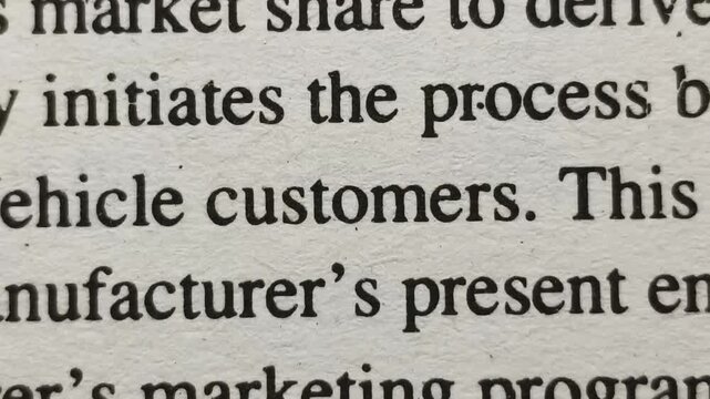 Customers word printed on news article, book or magazine pages emphasized. Understand customer by maintaining good relationship, satisfaction, trust, care and communication to get loyalty and support.