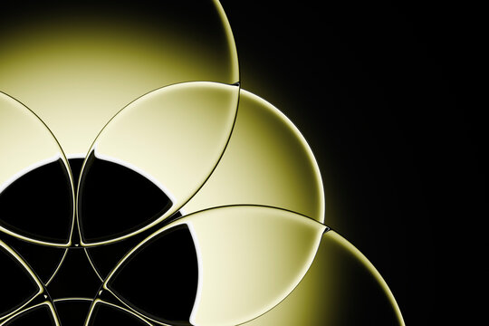 3D Ivory Glass Petal
