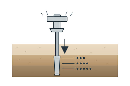 Standard Penetration Test SPT Geotechnical Engineering Illustration