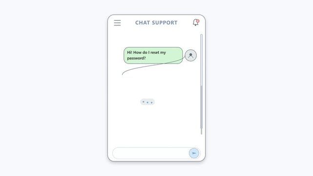 Modern Minimalist Digital Messaging Interface Design for Customer Service and Support Systems