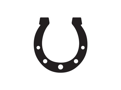 Horseshoe symbol finished in dark charcoal gray sits isolated against a neutral white background.