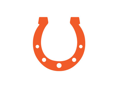 Horseshoe symbol finished in dark charcoal gray sits isolated against a neutral white background.