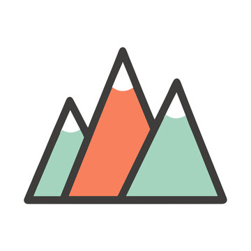 Stylized mountain range illustration