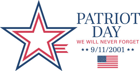 Fototapeta premium 9/11 Patriot Day 25th Anniversary 2001, 2026, September 11 Remembrance Memorial Tribute, American Patriotic Commemoration Poster