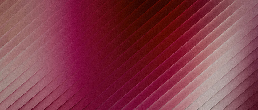 Ribbed maroon and pink geometric background with diagonal striped pattern and soft gradient shadow effects