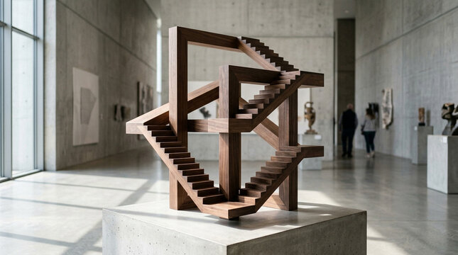 Impossible object, a fascinating optical illusion where a two dimensional figure appears three dimensional, challenging visual perception and creating a surreal sense of depth, structure, and spatial 