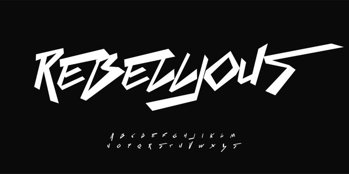 Cool street art font dynamic graffiti font lettering for modern bold marker logo, spirited expressive headline, youth urban vibe. Art typographic design. Vector typeset.