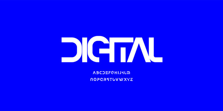 Bauhaus alphabet letter font. Modern logo typography. Minimal cropped vector typographic design. Cutout type for futuristic logo, headline, title, monogram, lettering, branding, apparel, merchandise