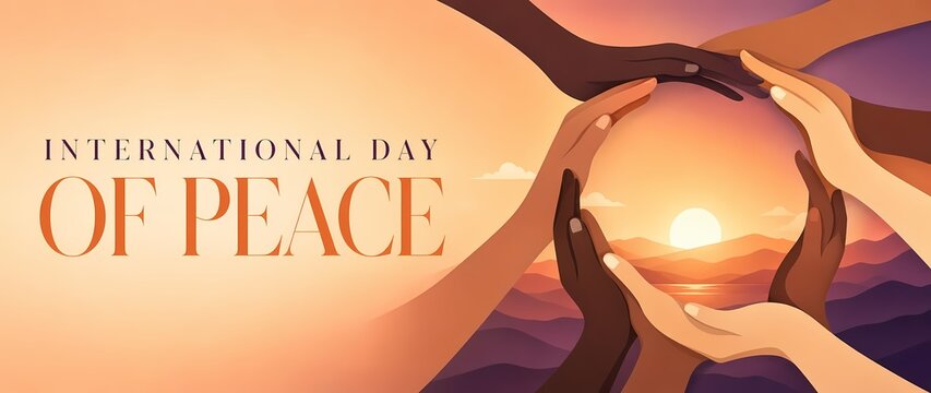 Caring Hands Holding a Glowing Earth Beneath a Warm Sunset Sky
