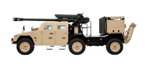 Obraz premium SH-2 122-mm self-propelled howitzer is the second 6x6 truck-mounted artillery system