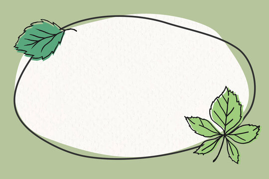 Abstract chestnut tree leaf frame background design