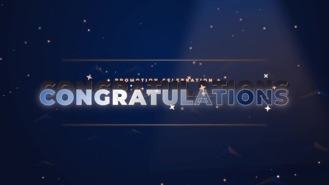 Celebration of achievements with shining congratulations message