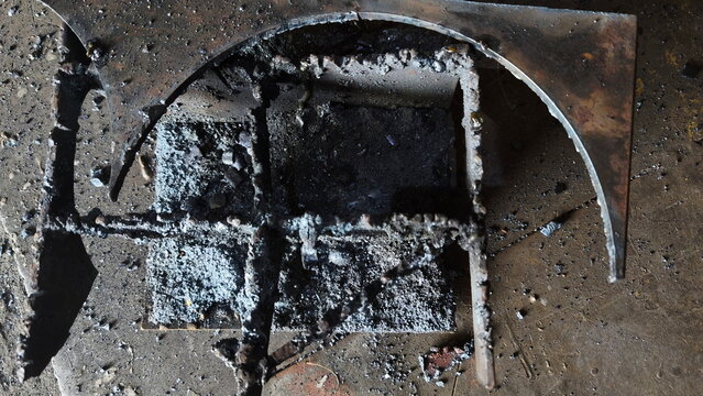 welding slag starting to accumulate