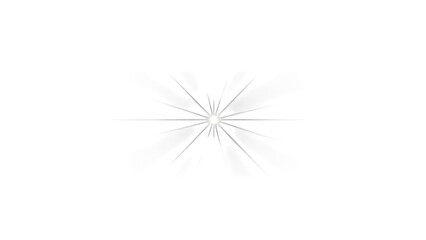 Fototapeta premium A bright white star burst light effect isolated on transparent background