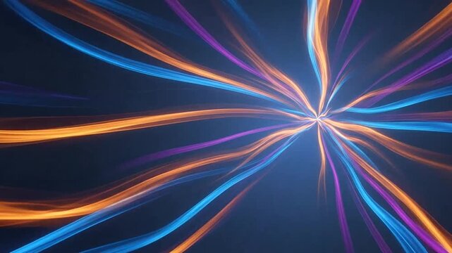 Abstract glowing energy streams digital visualization for creative concepts