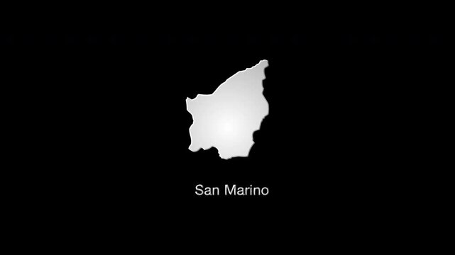 San marino map revealing from digital glitch