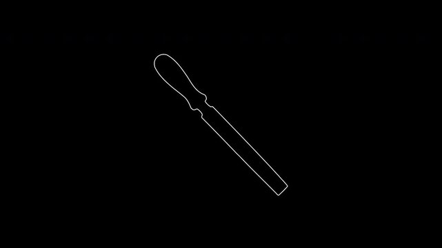 File tool appearing self drawing animation