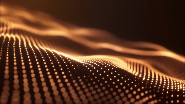 Abstract gradient soft wave depth of field effect. Timeless luxury design video loop animated dotted blurred background.
