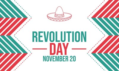Obraz premium Beautiful Festive Vector Background for Revolution Day November 20 - Social Media Poster Design