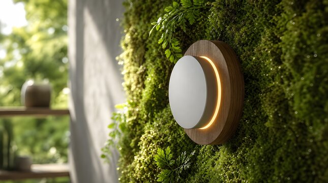 Sustainable Smart Home Technology Integrated with Living Green Moss Wall
