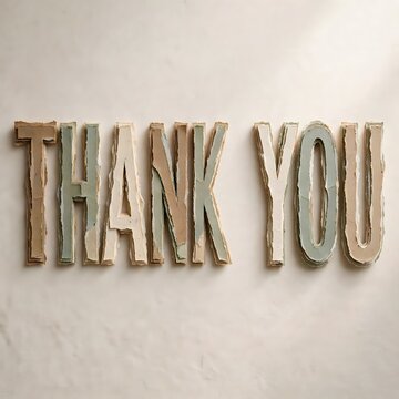 Earthy Handmade Thank You Typography