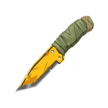 Improvised Knife UI 2D game asset polygon lasso fill painting, Cartoon PNG Illustration
