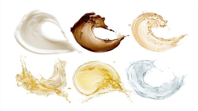 Cosmetic cream and gel brush stroke collection