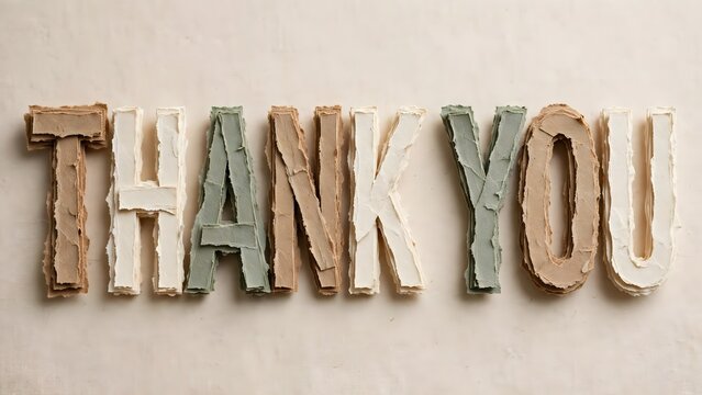 Handcrafted Paper Thank You Letters