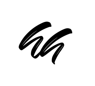 Initial Brush Lettering PNG for Branding, Logo, Typography, and Creative Design hh