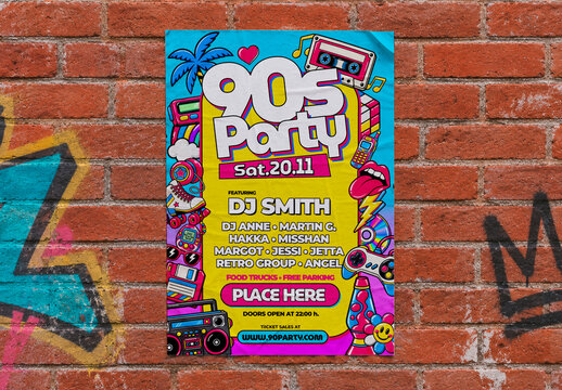 90' s Party Poster
