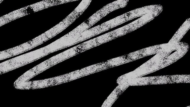 Grunge gritty scribble brush stroke texture overlay on black background