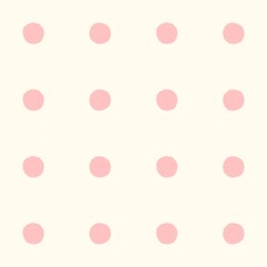Soft pink polka dots pattern on a cream background for a sweet design © Syaima Levantine