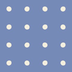 Seamless pattern of cream polka dots on a muted blue background © Syaima Levantine