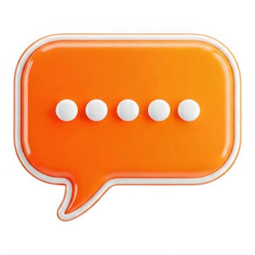 Speech bubble icon with three dots indicating a pause in conversation