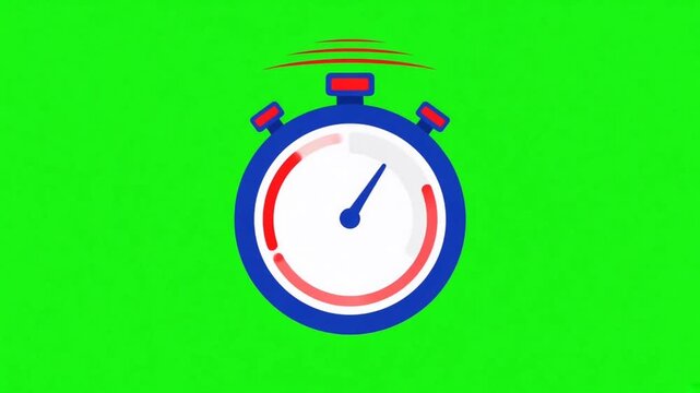 Green Screen 3D Stopwatch Timer Countdown Clock Alarm Animation