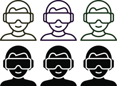 People wearing virtual reality headsets smiling