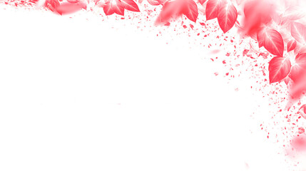 Obraz premium Red autumn leaves border overlay on transparent background. Falling foliage frame isolated PNG overlay effect. Wind-blown effect, perfect for design overlays.