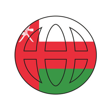 Oman earth design flag vector and illustration with the white background and texture 