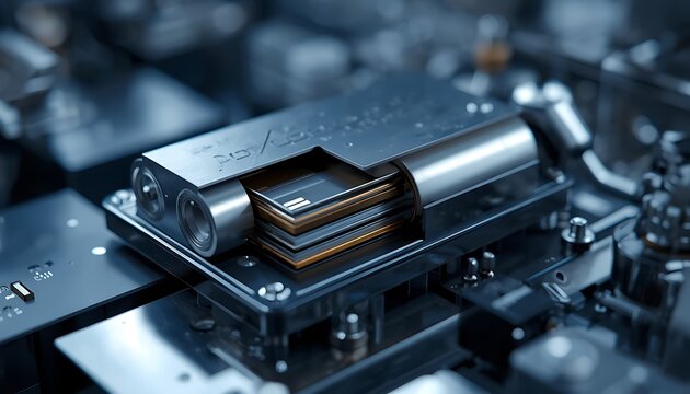 Advanced Electronic Microchip Components Integrated Within a High Tech Circuit Board