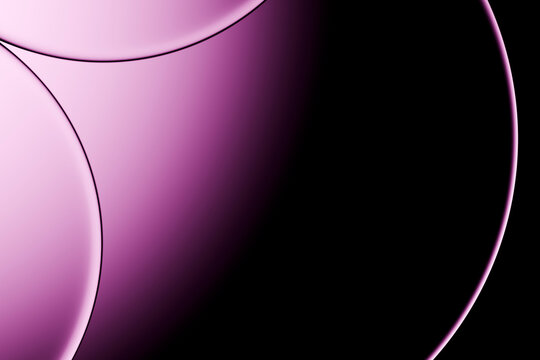 3D pink gradient curves black copyspace create a glossy abstract composition with soft luminous edges and smooth minimal depth