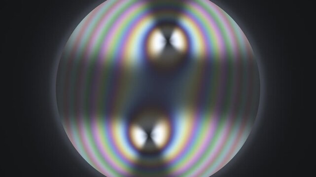 Conoscopic Interference Figure With Swinging Isogyre Brushes In Polarized Light Seamless Loop in deep gray tones