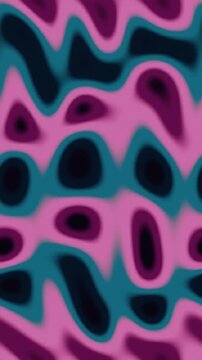 Datamosh Glitch Compression Artifact Bloom With Smearing Macroblocks and Melting Pixel Trails, Seamless Loop in rich magenta tones vertical 9:16