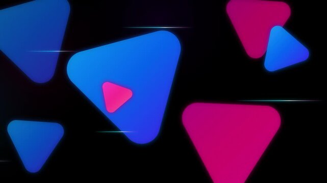 Colorful Abstract 3D Neon Playing Card Suits Background with Glowing Heart, Spade, Club and Diamond Symbols for Casino, Poker, Gambling and Valentine Design