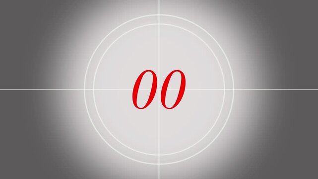 5 seconds timer animation with split elapsed circle effect in green black background. 321 count down 3 to 1 countdown