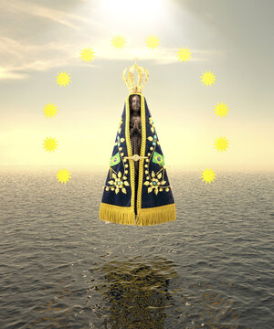 A santa imagem de Nossa Senhora Aparecida, a santa padroeira do Brasil