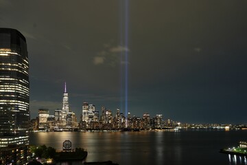 Naklejka premium Tribute in Light is an art installation created in remembrance of the September 11 attacks. 