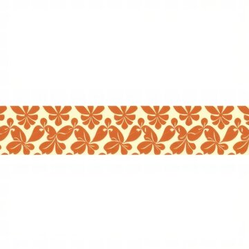 Seamless terracotta floral pattern border